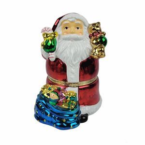 Mr. Christmas Santa Animated Music Box European Style Metallic Hinged